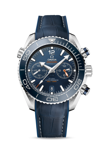 Omega Seamaster Planet Ocean 600M Co-Axial 45.5 Master Chronometer Chronograph Stainless Steel / Blue / Alligator
